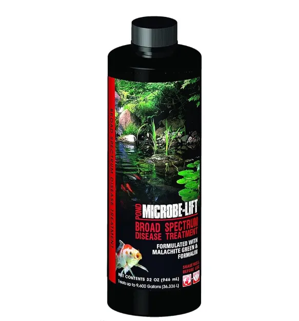 Koi Diseases MICROBE-LIFT Broad Spectrum Disease Treatment for Ponds and Outdoor Water Garden, Safe for Live Koi Fish, Goldfish, Plants, and Decor, 32 Ounces