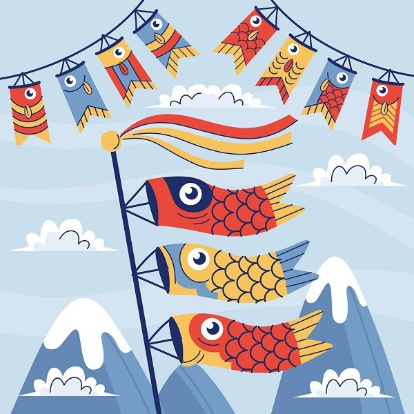 koi fish flag
