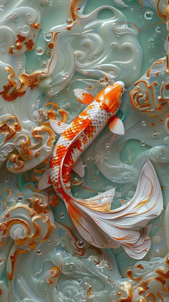 ceramic koi fish