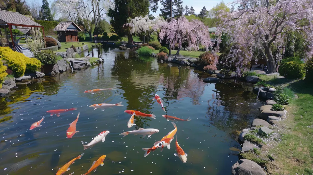 koi fish garden