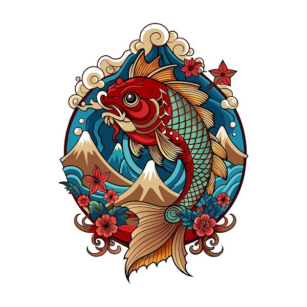 Koi Fish Dragon