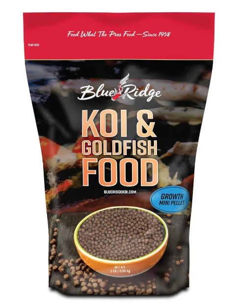 How big do koi fish get? Blue Ridge Koi Fish Food 2lb - Koi Food Mini Growth Formula Goldfish Food, Premium Fish Food for Ponds, Ponds Fish Food, Koi Food Fall and Winter Fish Food, Floating Pond Pellets Fish Food