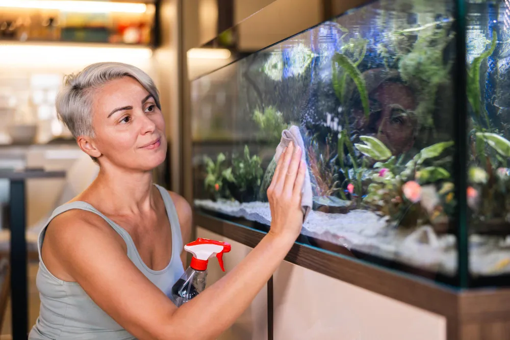 how to clean fish tank with vinegar