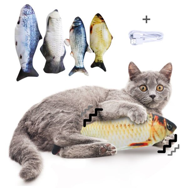 Limited Stock! Electric Jumping Fish Toy – Engaging Playtime for Your Cat (No Catnip Version) - Image 7