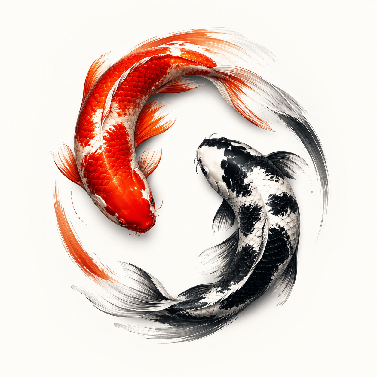2 koi fish yin yang meaning harmony balance love partnership