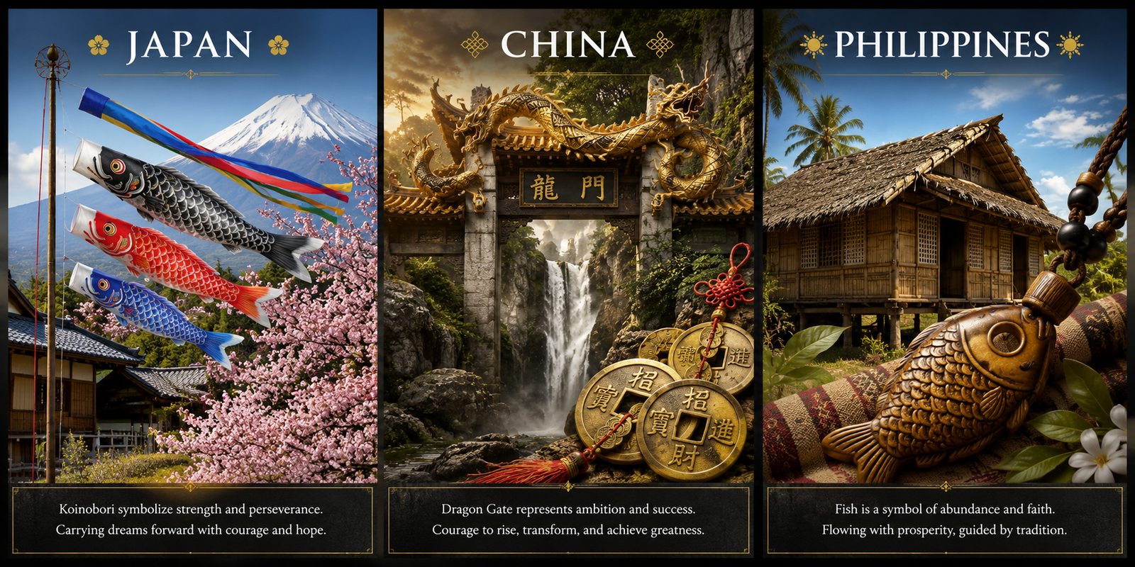 koi fish meaning in Japanese Chinese and Filipino culture comparison