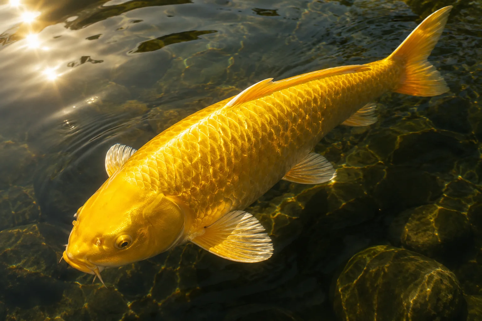 gold and yellow koi fish wealth and prosperity