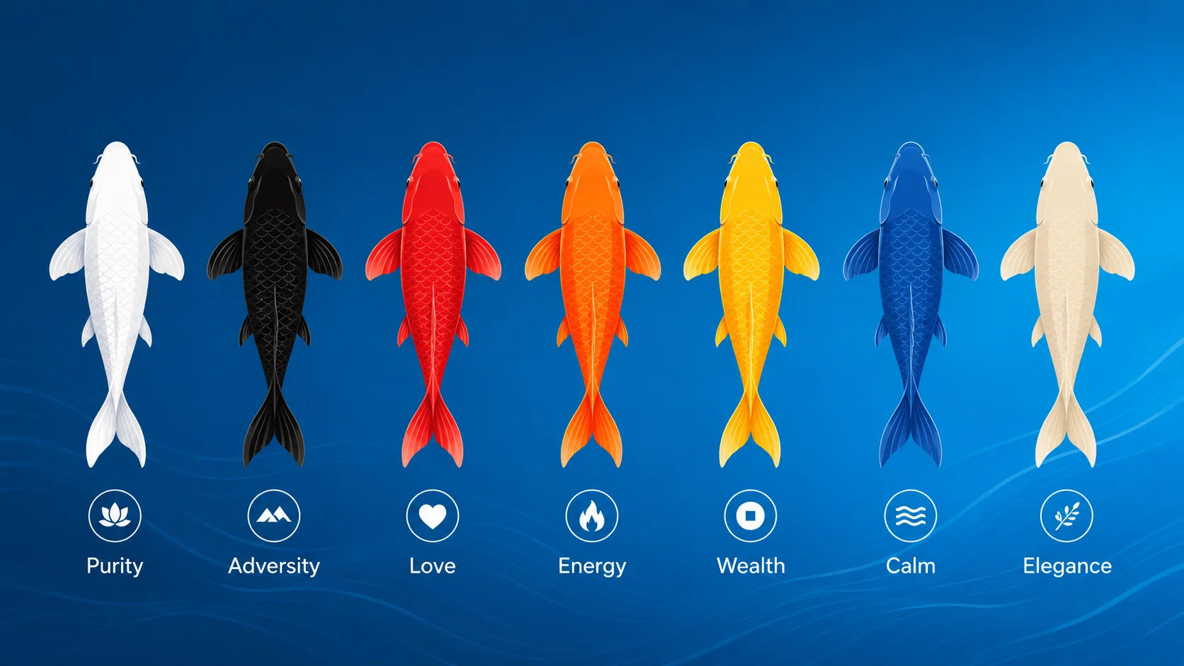 koi fish color meaning chart