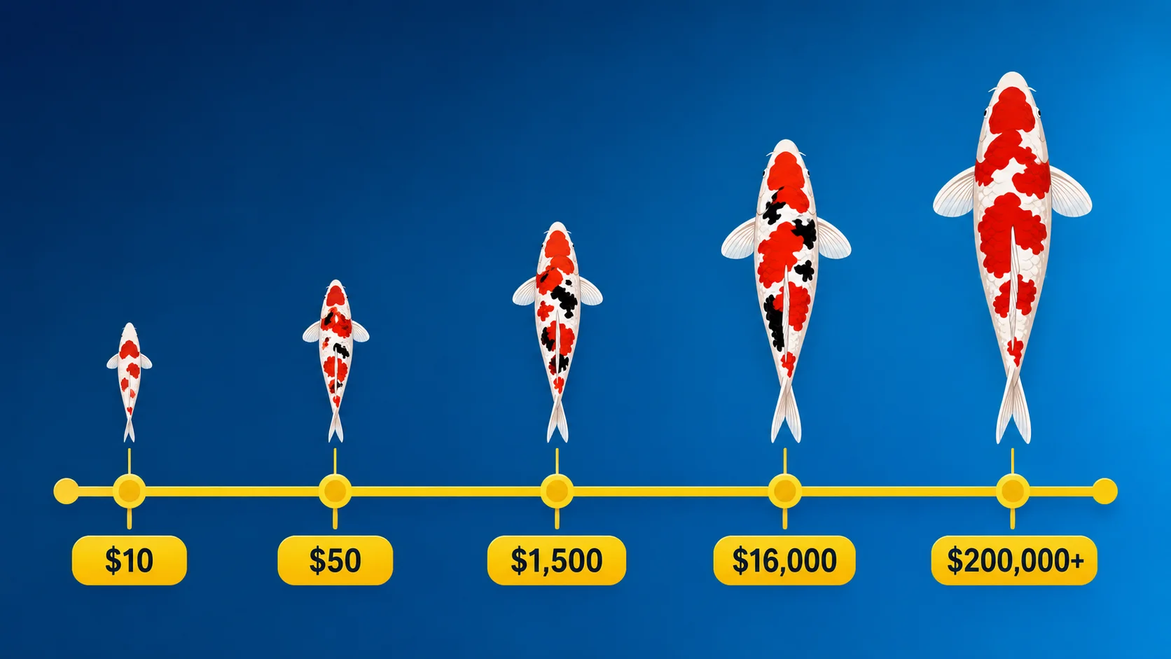 buying koi fish price and grading chart