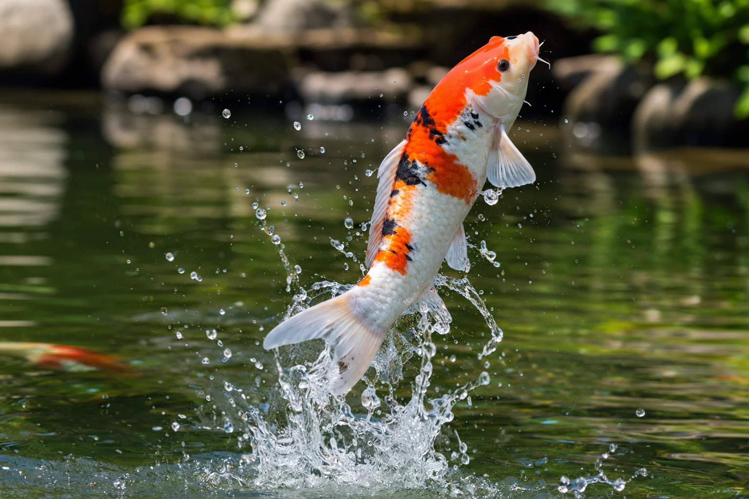 10 Fun Facts About Koi Fish You Probably Didn't Know 10 Koi fish leaping out of pond water