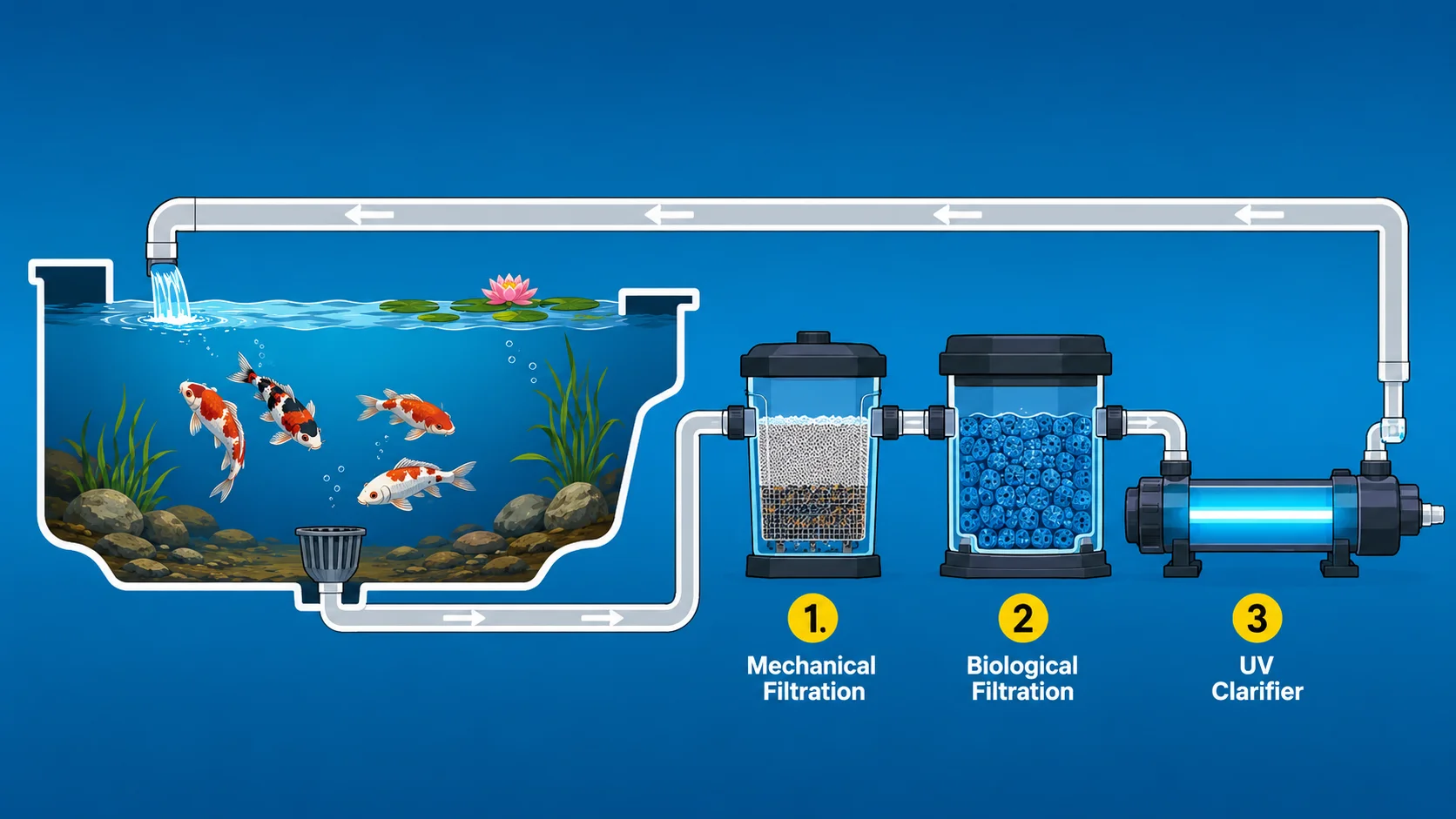 koi pond filter system diagram