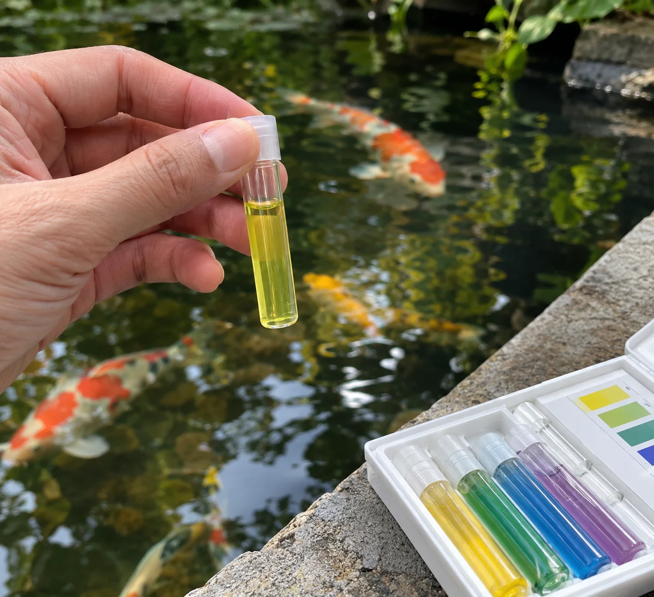 koi pond weekly water testing