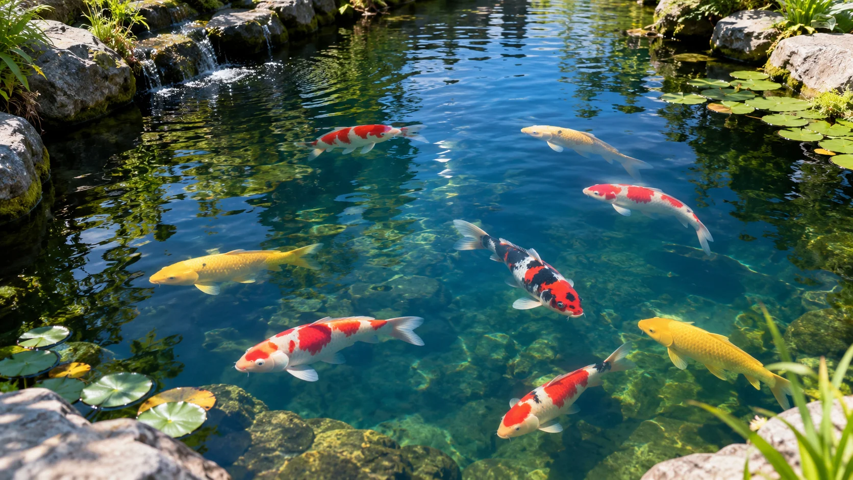 Koi stocking density calculator — how many koi per gallon of pond water