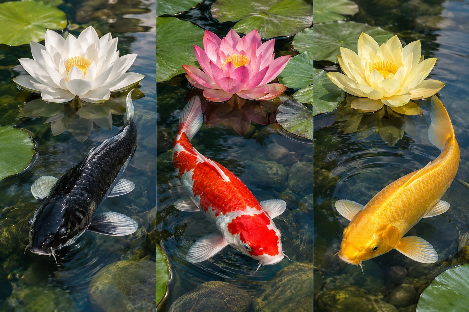 Koi and lotus color meaning pairings